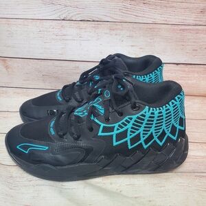 PUMA Mens Size 11.5 MB.01 Buzz City LaMelo Ball Black/Blue Atoll Basketball
